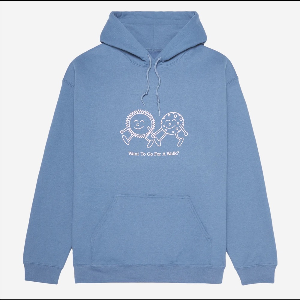 Lonely Ghost Go for a Walk Hoodie - Blue